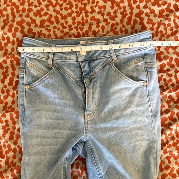 free people high waisted skinny light blue jeans size 27 - Picture 7 of 9